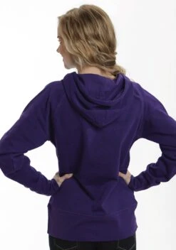 Ouray Womens Purple 100% Cotton USA Asymmetric Hoodie -Stetson Shop 0309801981067b