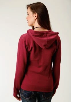 Ouray Womens Wine 100% Cotton USA Zip Hoodie 5 Ouray Womens Wine 100% Cotton USA Zip Hoodie -Stetson Shop 0309801981380c