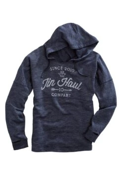 Tin Haul Womens Heather Navy Cotton Blend 2010 Arrow Hoodie