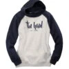 Tin Haul Womens Navy/Oatmeal Cotton Blend Script Hoodie