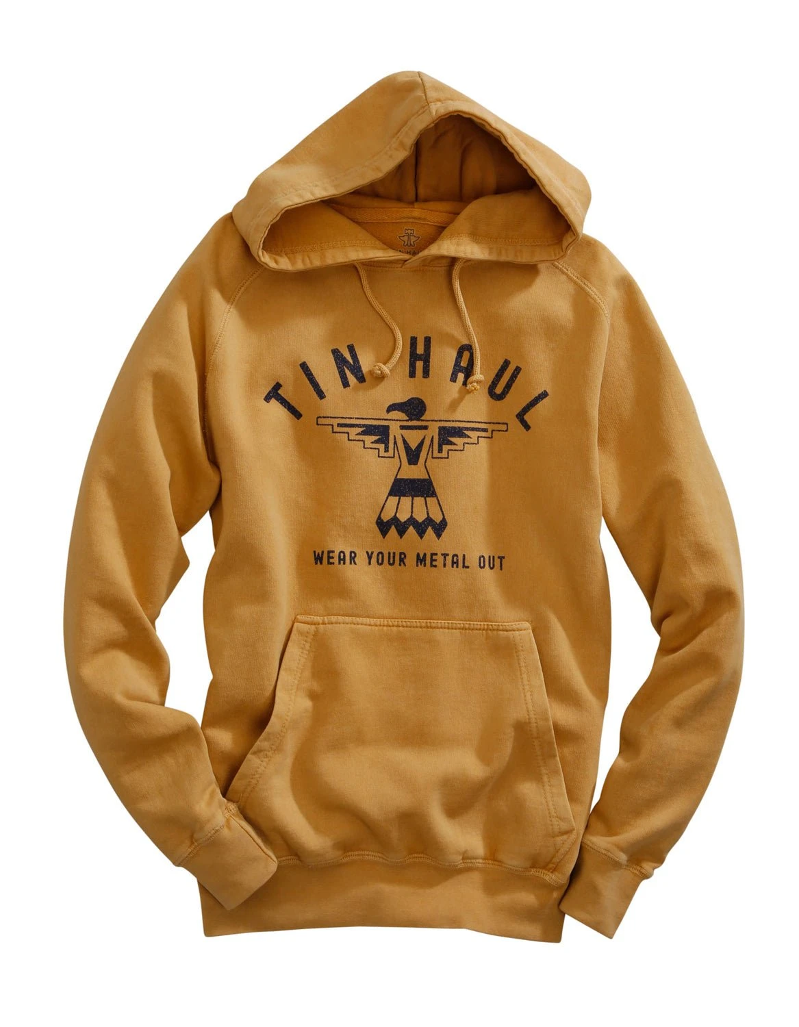 Tin Haul Womens Vintage Mustard 100% Cotton Thunderbird Hoodie 1 Tin Haul Womens Vintage Mustard 100% Cotton Thunderbird Hoodie