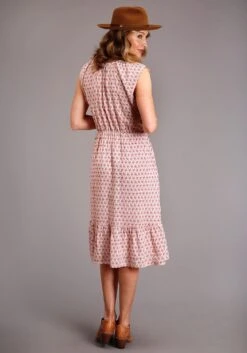 Stetson Womens Red Rayon/Nylon Cottage Floral S/S Dress -Stetson Shop 1105705902034c