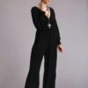 Stetson Womens Black Rayon/Nylon Wide Leg L/S Jumper