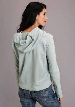 Stetson Womens Seafoam 100% Cotton Twill Ties Hoodie -Stetson Shop 1109805137038c