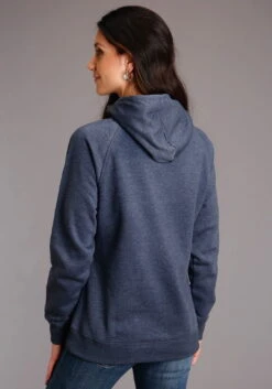 Stetson Womens Heather Navy Cotton Blend American Spirit Hoodie -Stetson Shop 1109805627093c