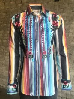 Rockmount Womens Serape 100% Cotton Boho Serape Western L/S Shirt -Stetson Shop 7707 SER Front
