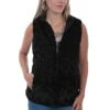 Scully Womens Black Polyester Faux Fur Vest