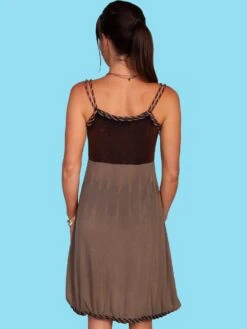 Scully Womens Brown 100% Cotton Empire S/L Dress -Stetson Shop HC125 BRN 4