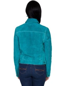 Scully Womens Turquoise Boar Suede Jacket -Stetson Shop L107 123 bk