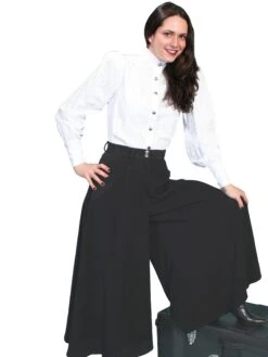 Scully RangeWear Womens Black Polyester Western Split Skirt M