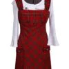 Scully Womens Red 100% Wool Tartan Plaid S/L Dress