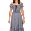 Scully Womens White 100% Cotton Gingham Check S/S Dress