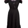 Scully Womens Black 100% Cotton Solid Eyelet S/S Dress