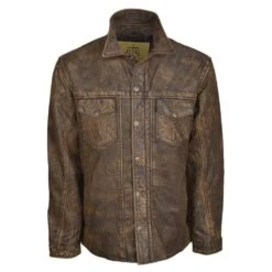 STS Ranchwear Ranch Hand Ladies Leather Jacket Rugged Brown