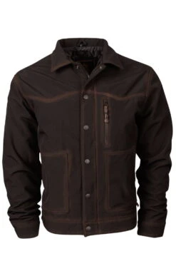 STS Ranchwear Womens Spilled Whiskey Enzyme Black Polyester Softshell Jacket