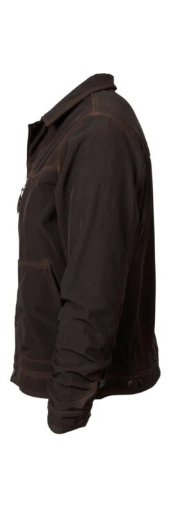 STS Ranchwear Womens Spilled Whiskey Enzyme Black Polyester Softshell Jacket -Stetson Shop STS9421 Spilled Whiskey Side 663014df 3dff 4373 8408 b64a809065e0