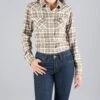 Kimes Ranch Womens San Mateo Flannel Natural Cotton Blend L/S Shirt