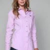 Kimes Ranch Womens Linville Solid Shirt Lilac Cotton Blend L/S Western