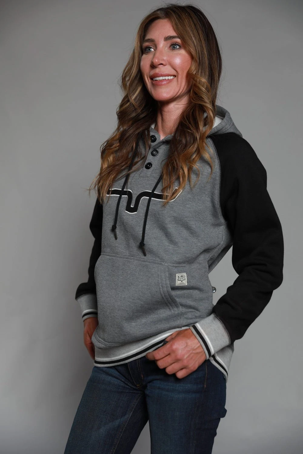 Kimes Ranch Womens Summer Love Fleece Grey Cotton Blend L/S Hoodie 1 Kimes Ranch Womens Summer Love Fleece Grey Cotton Blend L/S Hoodie