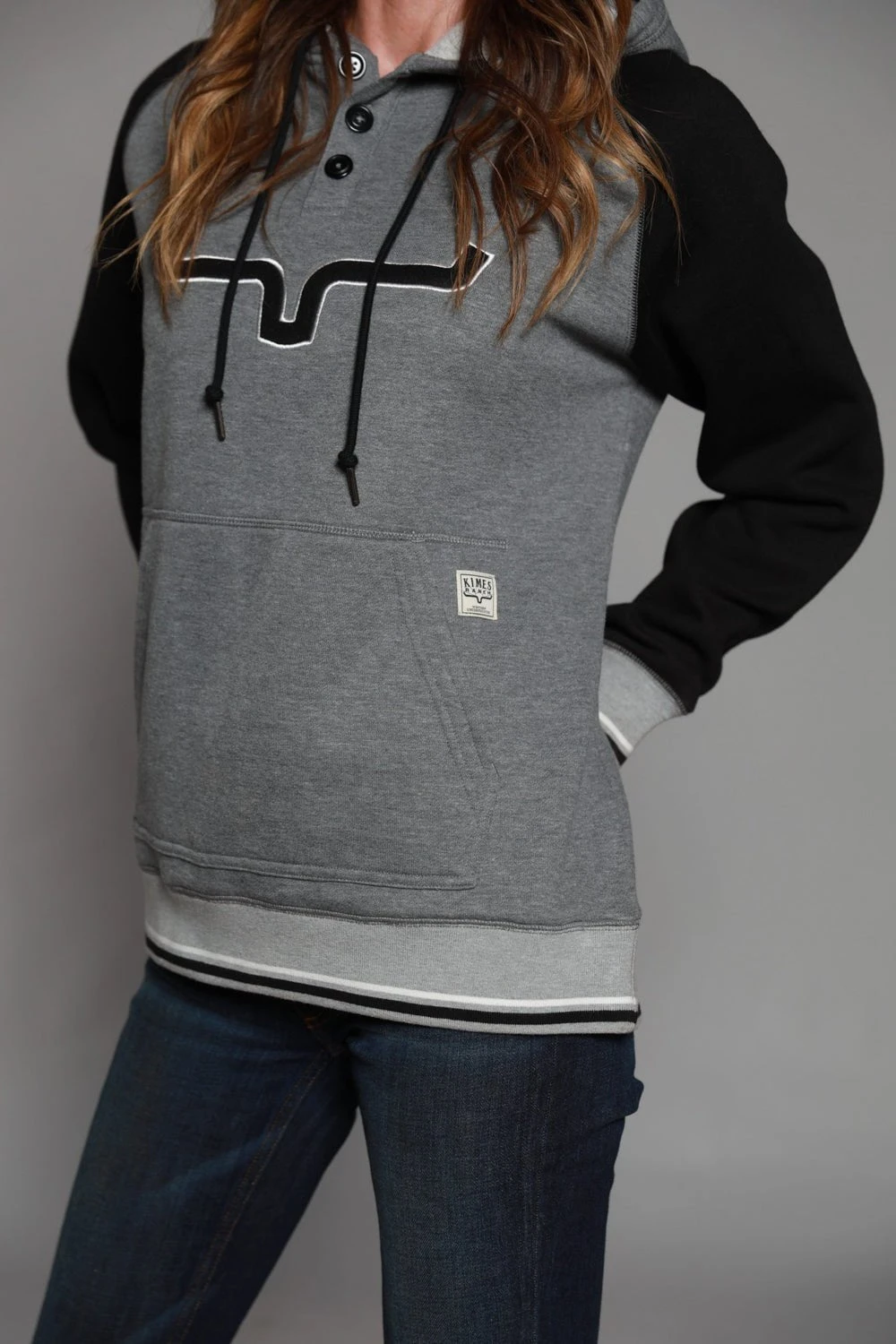 Kimes Ranch Womens Summer Love Fleece Grey Cotton Blend L/S Hoodie 2 Kimes Ranch Womens Summer Love Fleece Grey Cotton Blend L/S Hoodie - Image 2