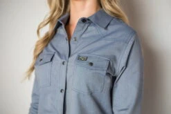 Kimes Ranch Womens Tucson HB Indigo Cotton Blend L/S Western Shirt -Stetson Shop tucson hb indigo womens 3 scaled 1